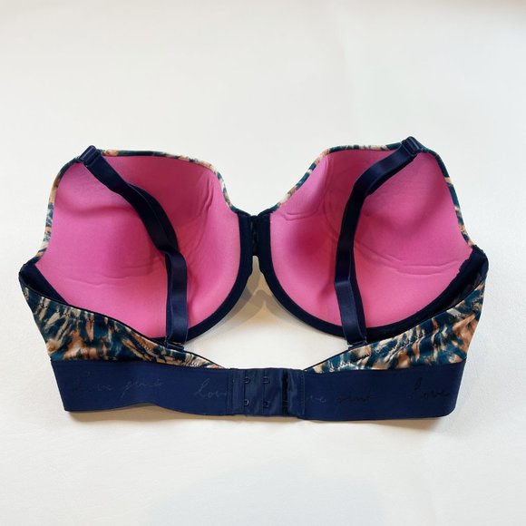 NWOT Victoria's Secret PINK Bra 36DD Wear Everywhere T-Shirt Tie Dye B1168 - Picture 3 of 8
